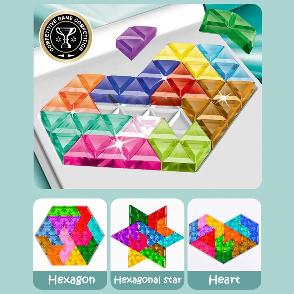 Colorful Puzzle Blocks 60 Challenge Toy Modes Kids Gift 3D Puzzle Educational Game Skill Building Brain Teaser Game