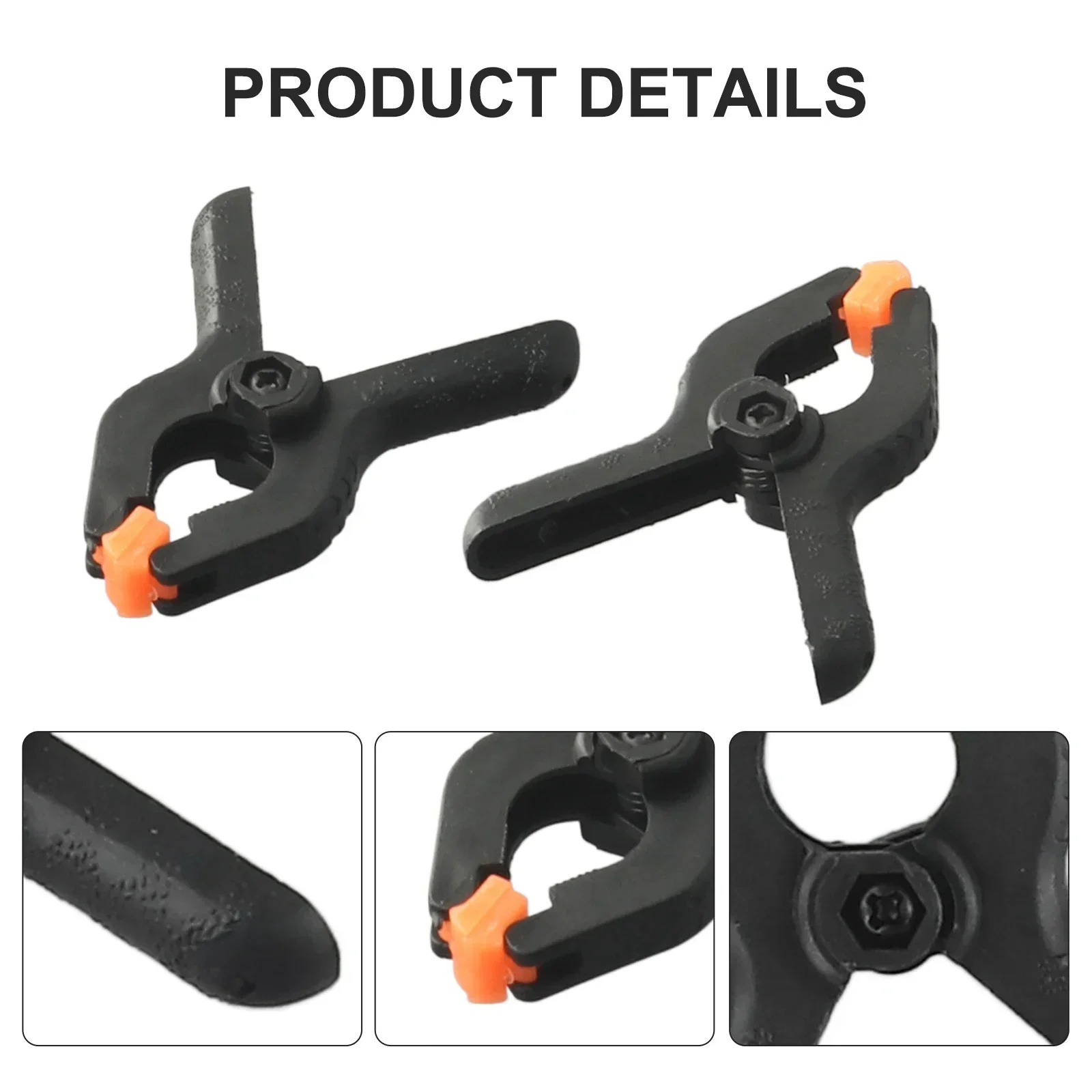 Brand New Clamps Spring Grip 12pcs Woodworking 2inch Background Black DIY Fixed Clips Nylon Clamp Set Wood Work