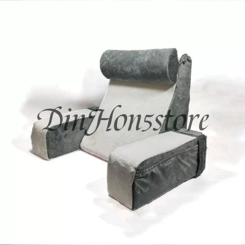 Reading Pillow Wedge Shape Back Support  Adjustable Bed Rest Pillow for Sitting Lying Lumbar