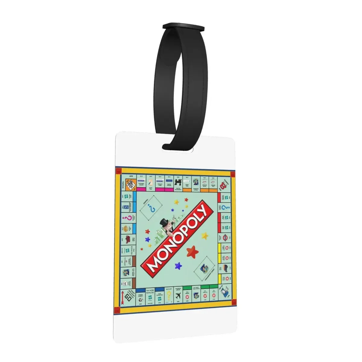 

Настольная игра Monopoly, классические багажные бирки, аксессуары для чемодана, дорожная модная бирка для багажа, держатель этикетки, идентификационное имя, адрес