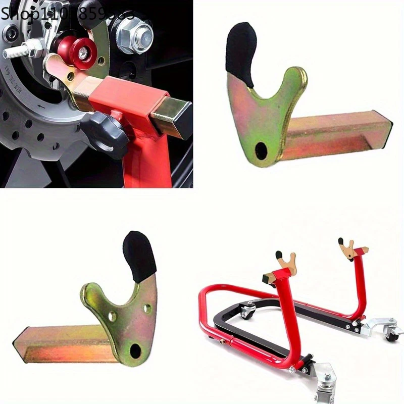 2 Stück Motorrad-Parkständer-Haken U-förmige Motorrad-Montageständer-Befestigungen Stützrahmen Motorrad-Zubehör – Detail 2