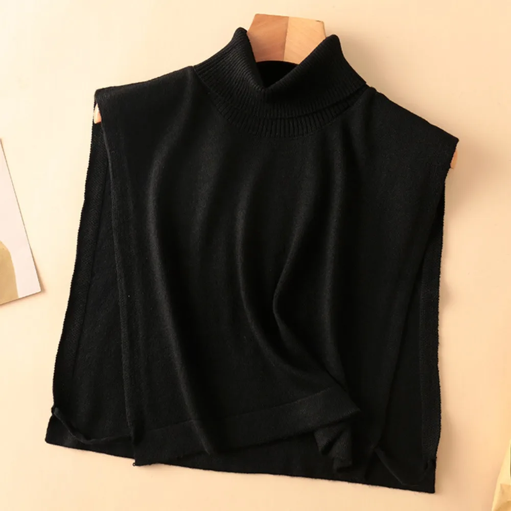

Cozy Knitted Sweater False Collar Turtleneck Detachable Stand Collar Solid Color Collar Top Autumn Winter Clothing Accessories