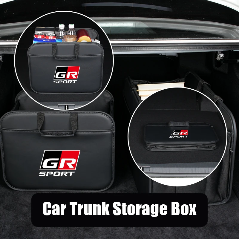 

Car Trunk Storage Box Large Capacity Tools Organiser Stowing Tidying Bag For Toyota Crown GR Corolla YARIS L Auris C-HR Hilux Vi