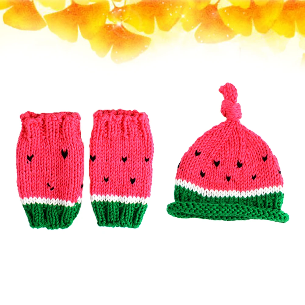 الطفل التصوير الدعائم الوليد البطيخ محبوك زي للجنسين قبعة السراويل الطفل صور وتتسابق الرضع صور تبادل لاطلاق النار الملابس #1