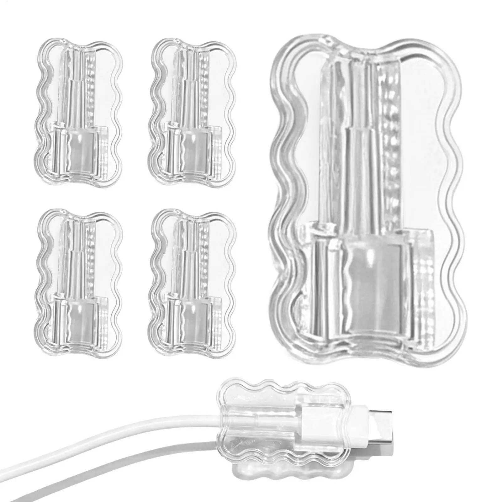 10pcs Charging Cord Protector Anti-Bend Data Cable Cover Transparent Charger Protector For Women Men Mobile Earphone