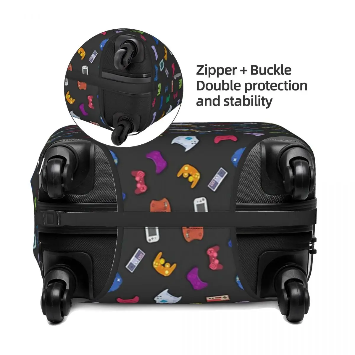 Video Game Controller Background Gadgets Luggage Protective Dust Covers Elastic Waterproof Suitcase Cover Travel Accessories