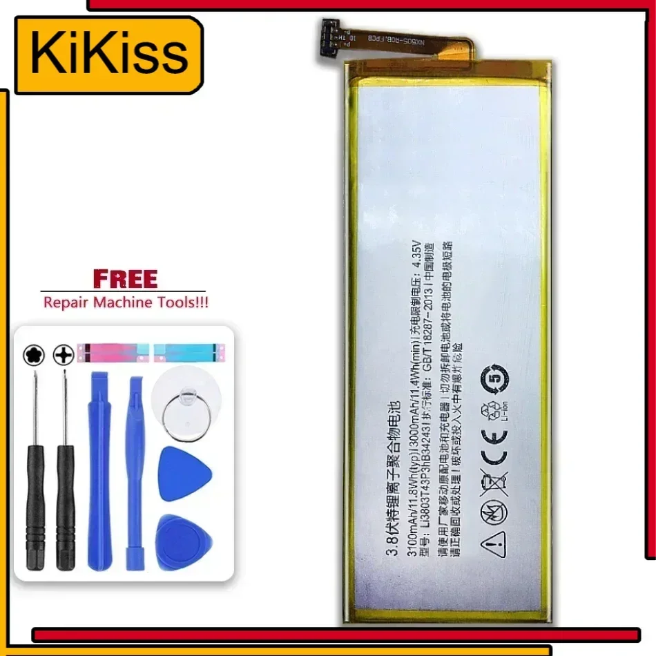 3100mAh Rechargeable Lithium Polymer Battery Li3830T43P3hB34243 For ZTE Nubia Z7 Max NX505J