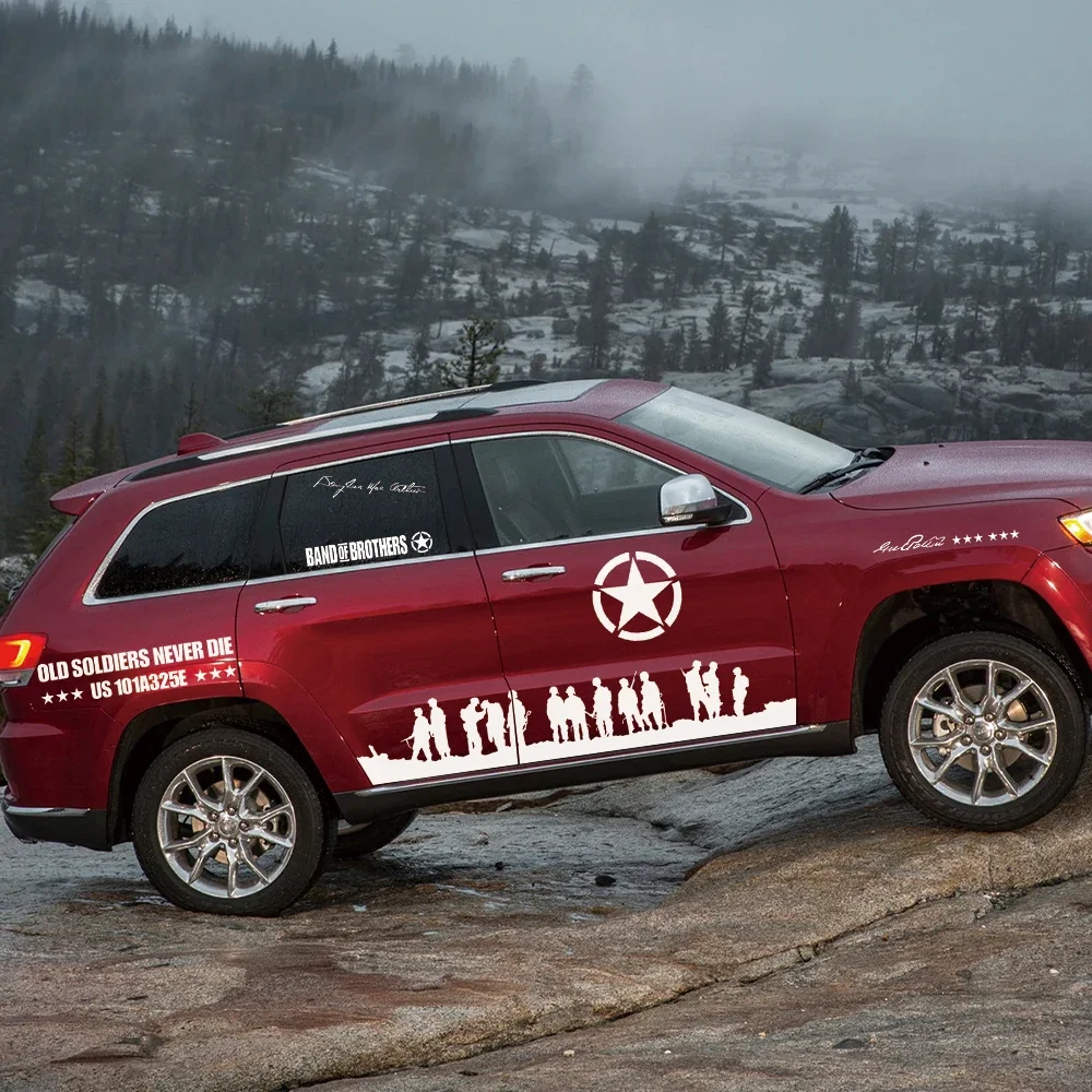 

Car Door Side Stickers Decoration Decals For Jeep Renegade Wrangler Rubicon Cherokee Patriot Trail Hawk Compass Auto Accessories