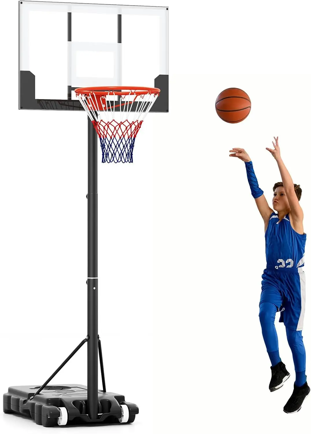 : Basketbalcoach achterbord