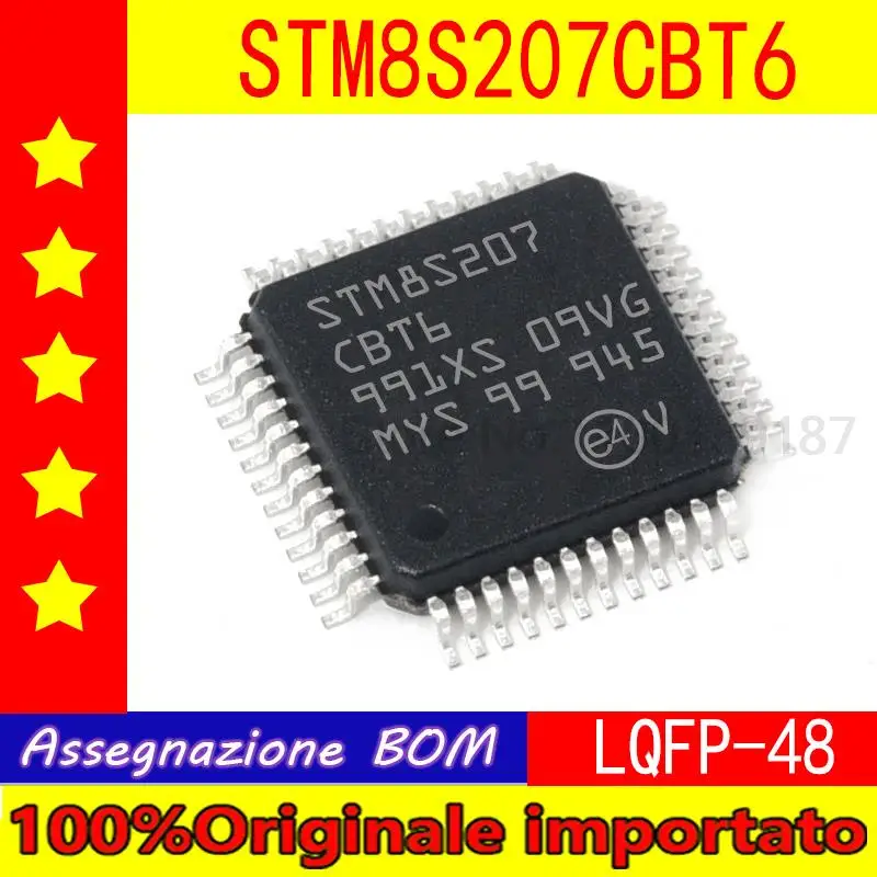 5pcs/lot  STM8S207CBT6 STM8S207S6T6C STM8S207S8T6C STM8S207SBT6C  QFP44 STM8S207R8T6 STM8S207RBT6  QFP64