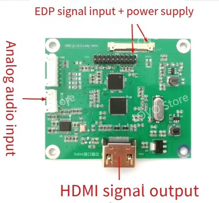 

EDP to HDMI output edp/dp hdmi adapter board, supports multiple resolution standards 720P1080P