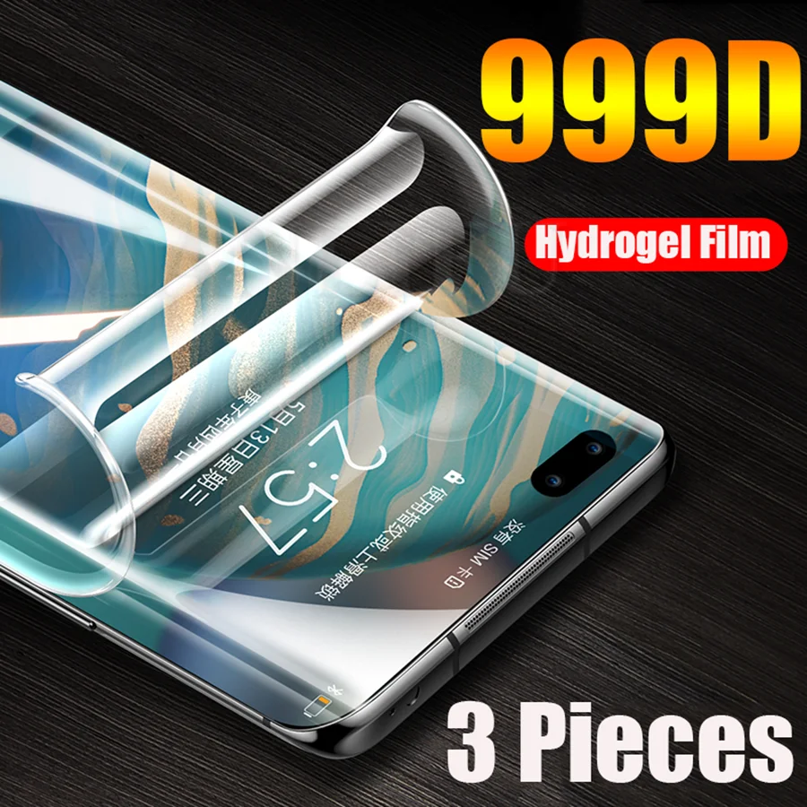 3 Pieces Hydrogel Film For Nokia 5.4 5.3 7.2 7.1 6.1 5.1 3.1 7 Plus 8.1 6 2018 Full Cover Sticker TPU Screen Protector Not Glass