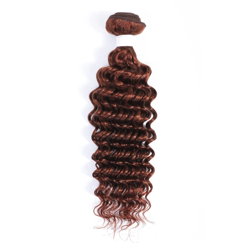 Deep Wave Human Hair Bundles 8-26 Inch 1PC Blonde Brown Redwine Human Hair Weave Bundles SOKU Brazilian Remy Hair Extensions