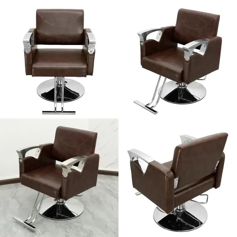 Hydraulic Barber Chair Reclining Hair Cutting Seat Rotating Lift Salon Furniture for Styling Shop Modern Design Comfortable