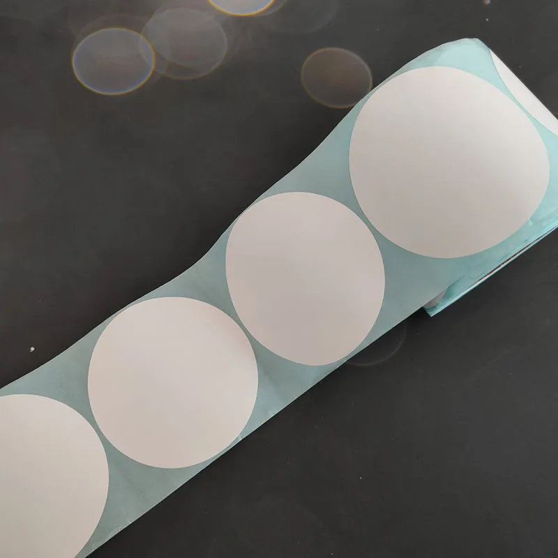 1PC 30mm 40mm 50mm 60mm 70mm Weißer Kreis Runde Thermoaufkleber Etikett Selbstklebendes, beschreibbares Material Sortieren Verpackungsdichtung – Detail 1