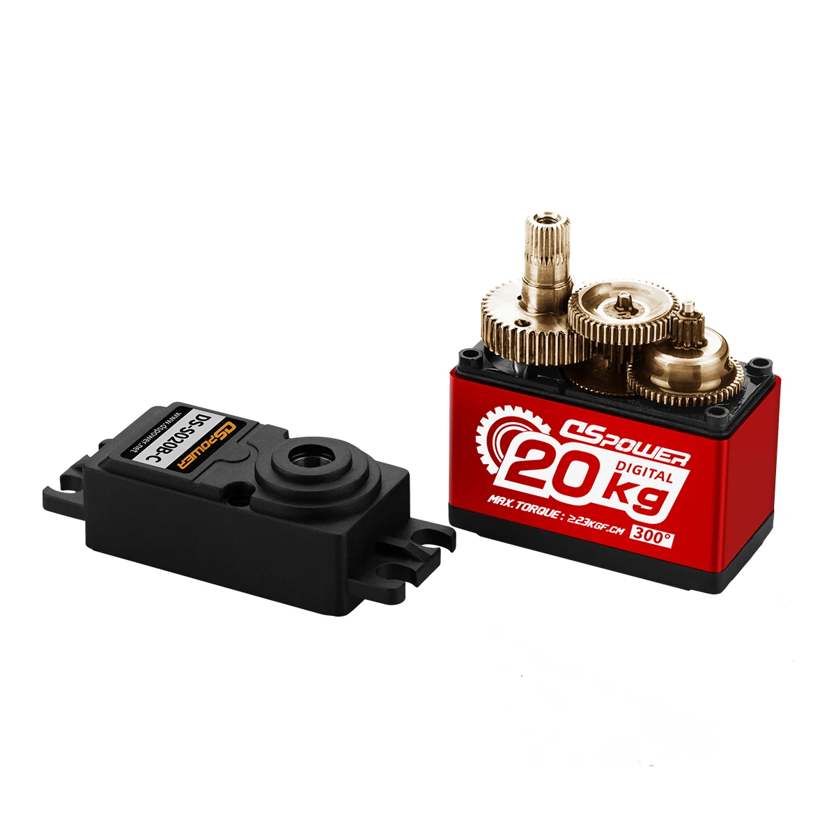 DSPOWER 20KG 防水メタルギアデジタルサーボ 180 °   300 °   1/8 1/10 RCカーロボットボート飛行機Wltoys軸部品用高トルク