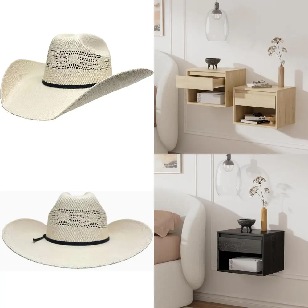

Handcrafted Lightweight Breathable Straw Cowboy Hats - Premium Western Style for Men & Women, Ideal for Outdoor Activities