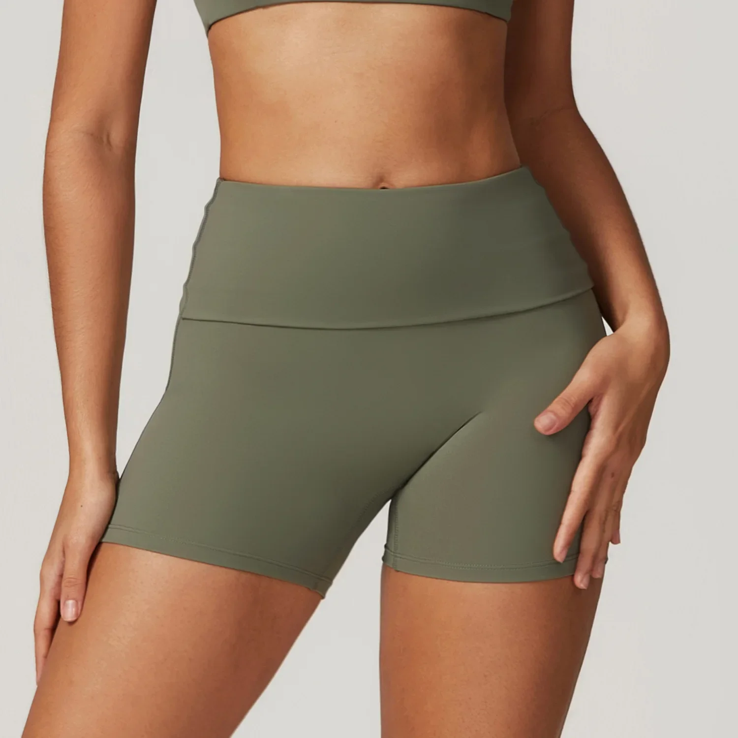 Pantalones cortos deportivos de cintura alta para mujer, pantalones cortos de Yoga transpirables suaves y ajustados para Fitness, pantalones cortos de Yoga para ciclismo, pantalones cortos atléticos para gimnasio