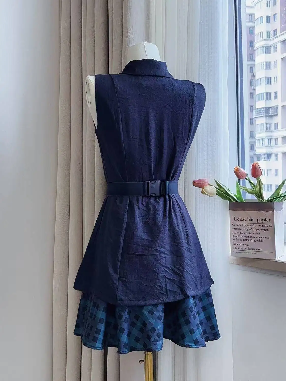 빈티지 하이웨이스트 스커트 세트 여성 일본 스타일 슬림 민소매 탑 + 슬림 Y2K 미니 스커트 레트로 플래드 스커트 한국 슈트