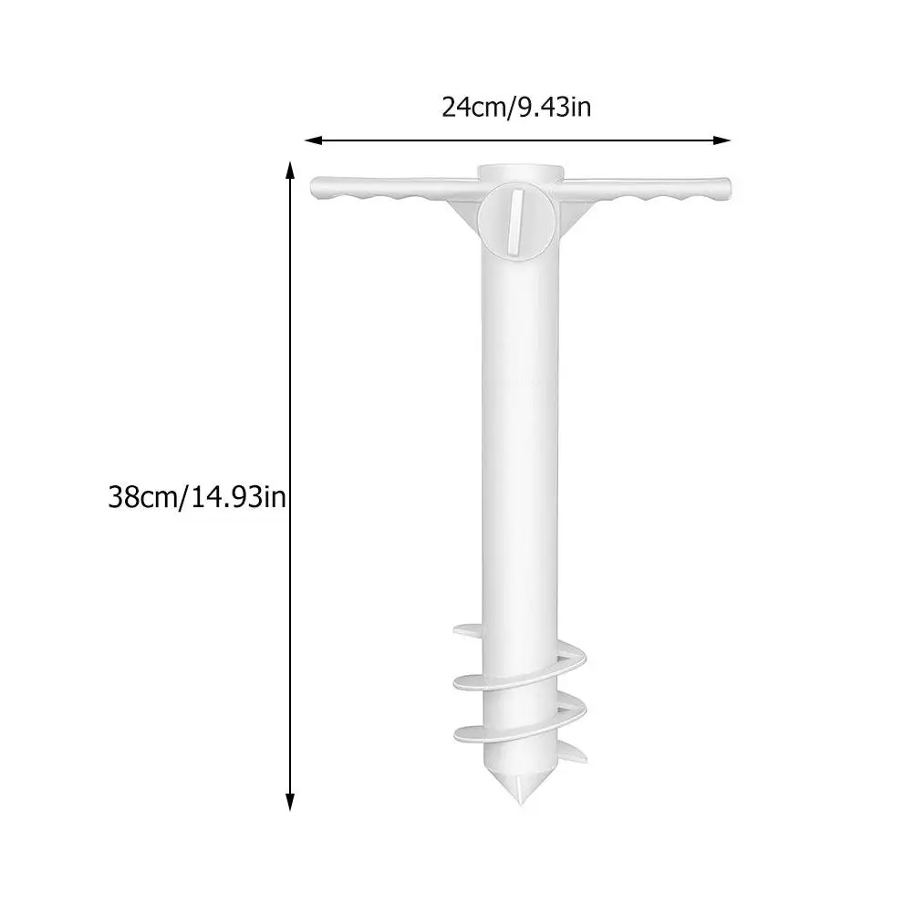1Pcs Beach Umbrella Auger Sand Anchor Plastic Outdoor Sand Stand Holder Thumb Screw Tightening for Beach Camping Garden