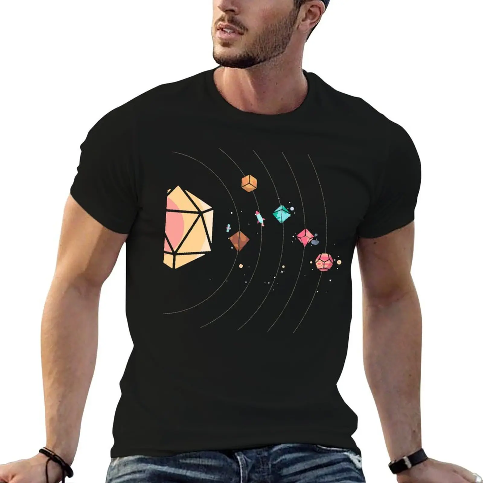 

Dice Solar System T-Shirt t shirts for man cotton funny anime t shirts oversize T-Shirt