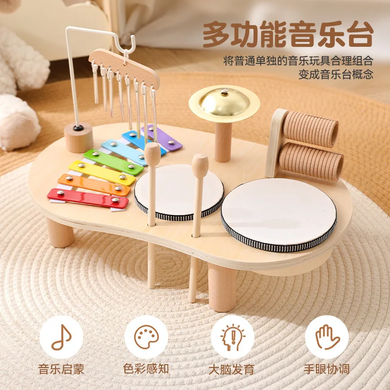 baby-percussion-toys-children's-educational-toys-wooden-music-box-early-education-enlightenment-musical-instrument-game-table