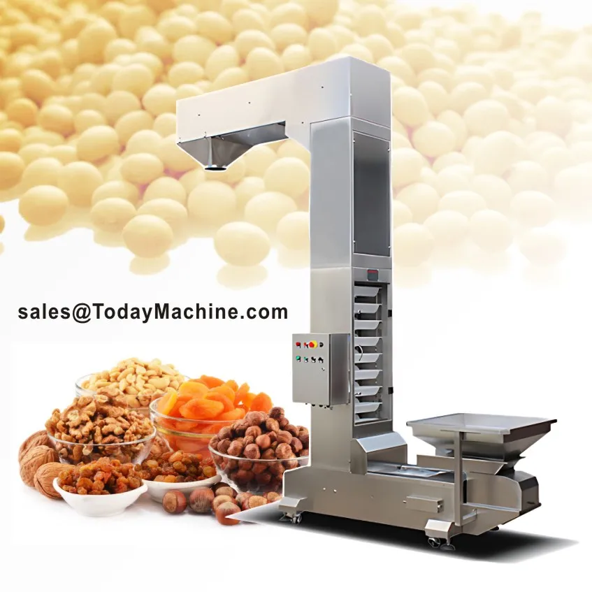Vertical Z Type Bucket Elevator Multi-Outlets Large Bag Lifting Conveyor Bulk Material Spiral Loader Conveyor