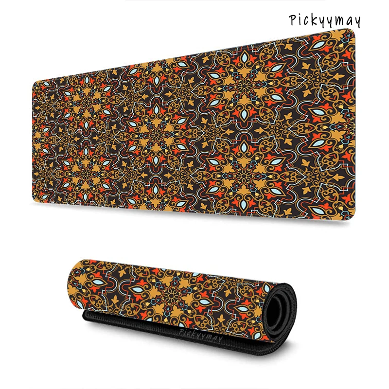 

Large Art Mouse Pad Floral Pattern Mousepad Gamer 900x400 Rubber Keyboard Mats Desk Pad Mat Table Mausepad Persian Carpet