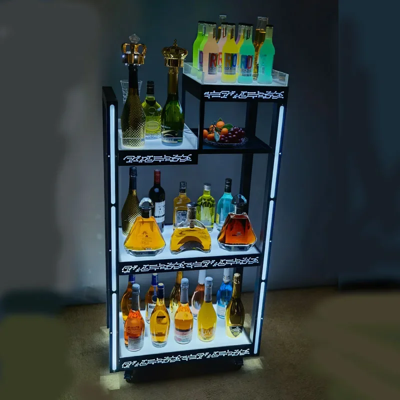 LED charging bar luminous champagne wine rack beer creative KTV special wine rack multi-layer removable XO wine cabinet