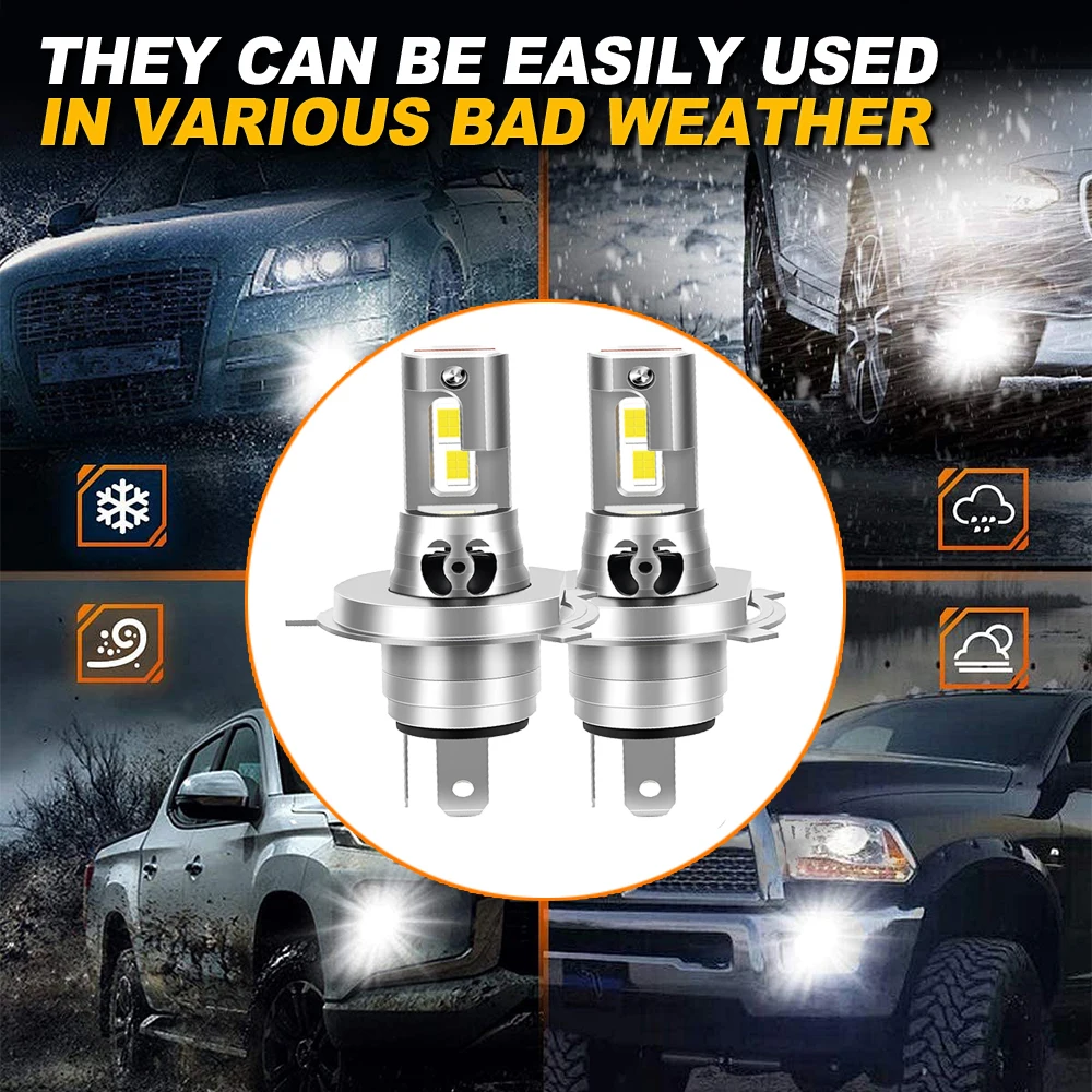 Roadsun For BMW F650 F650GS G650X Country R100R R100RT R1100G Motorcycle LED Headlight Bulbs Hi/Lo Motorbike Headlamp Ampoules