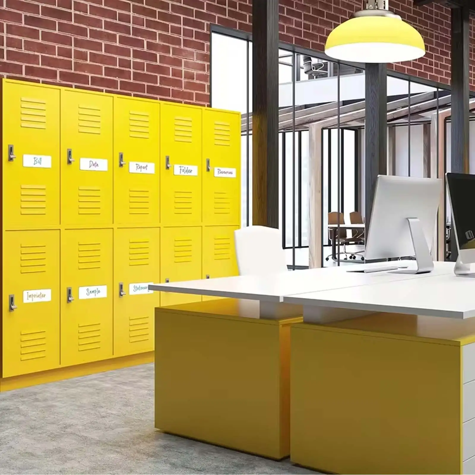 50 Pezzi 1.2"x3.2" Etichette Magnetiche Bianche, Strisce Impermeabili per Frigo Home Office Garage Frigorifero Carte Scrivibili Vuote