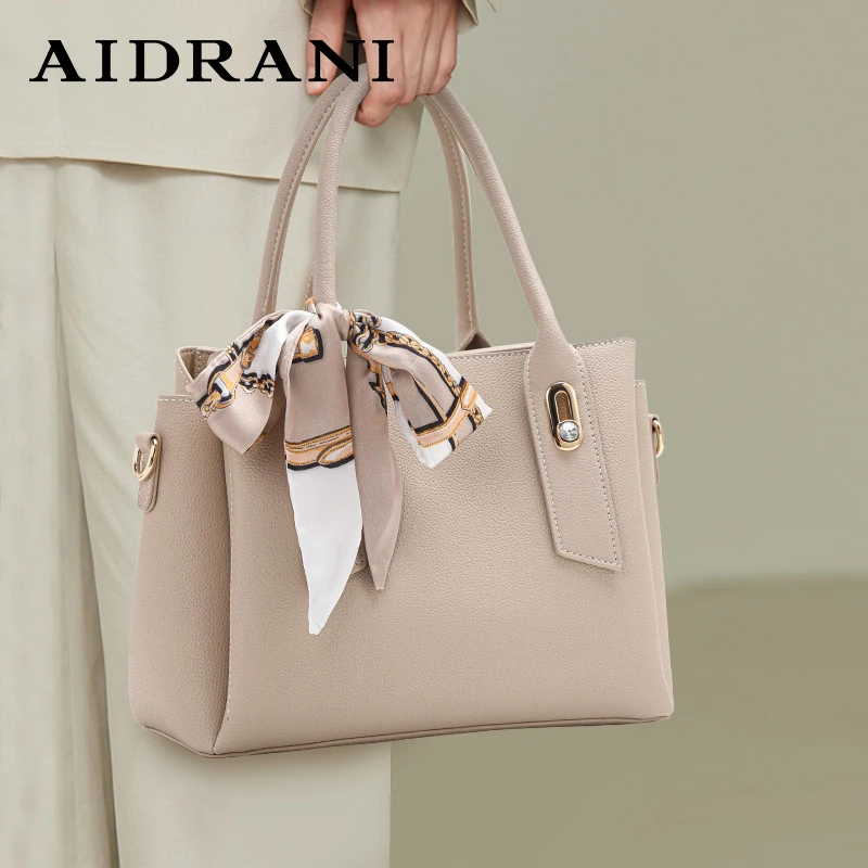 Aidrani  Genuine leather top handle bags high-capacity women's fashion bags 2024  cowhide handbags