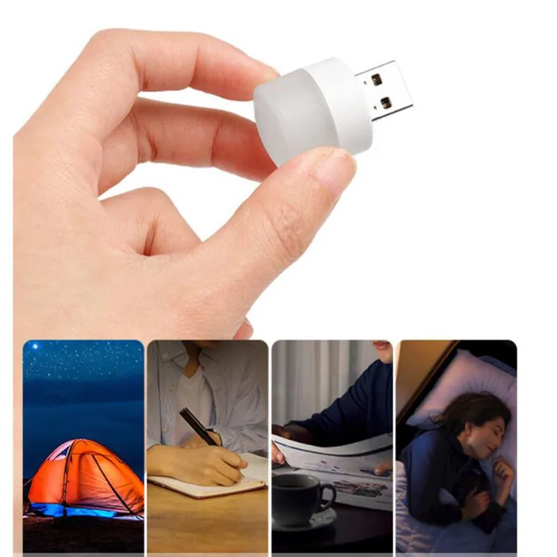 Small 5V USB port Book reading Lights Pocket Mini LED Night Light bulb Lamp for camping Powerbank Charging Round Eye Protection