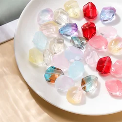 16x13MM Irregular Multi Faceted Glass Crystal Beads Straight Holes Spaced Beads For Jewelry Making DIY Necklace Bracelet