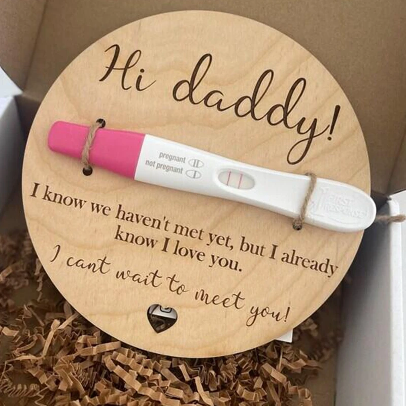 1pcs Hi daddy sign Pregnancy Announcement To Daddy New Daddy gift