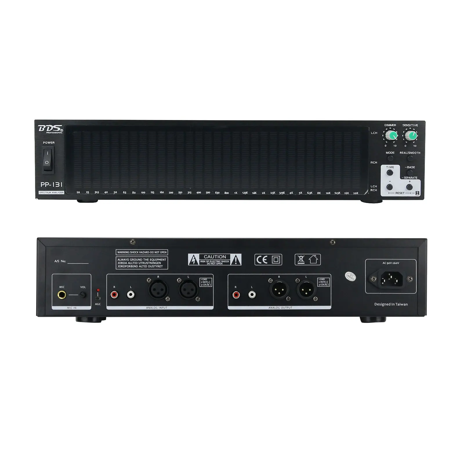 

NEW BDS PP-131 Red Audio Spectrum Analyzer Display 2U Rack 31-Band Music Rhythm Light Support Automatic Gain Function