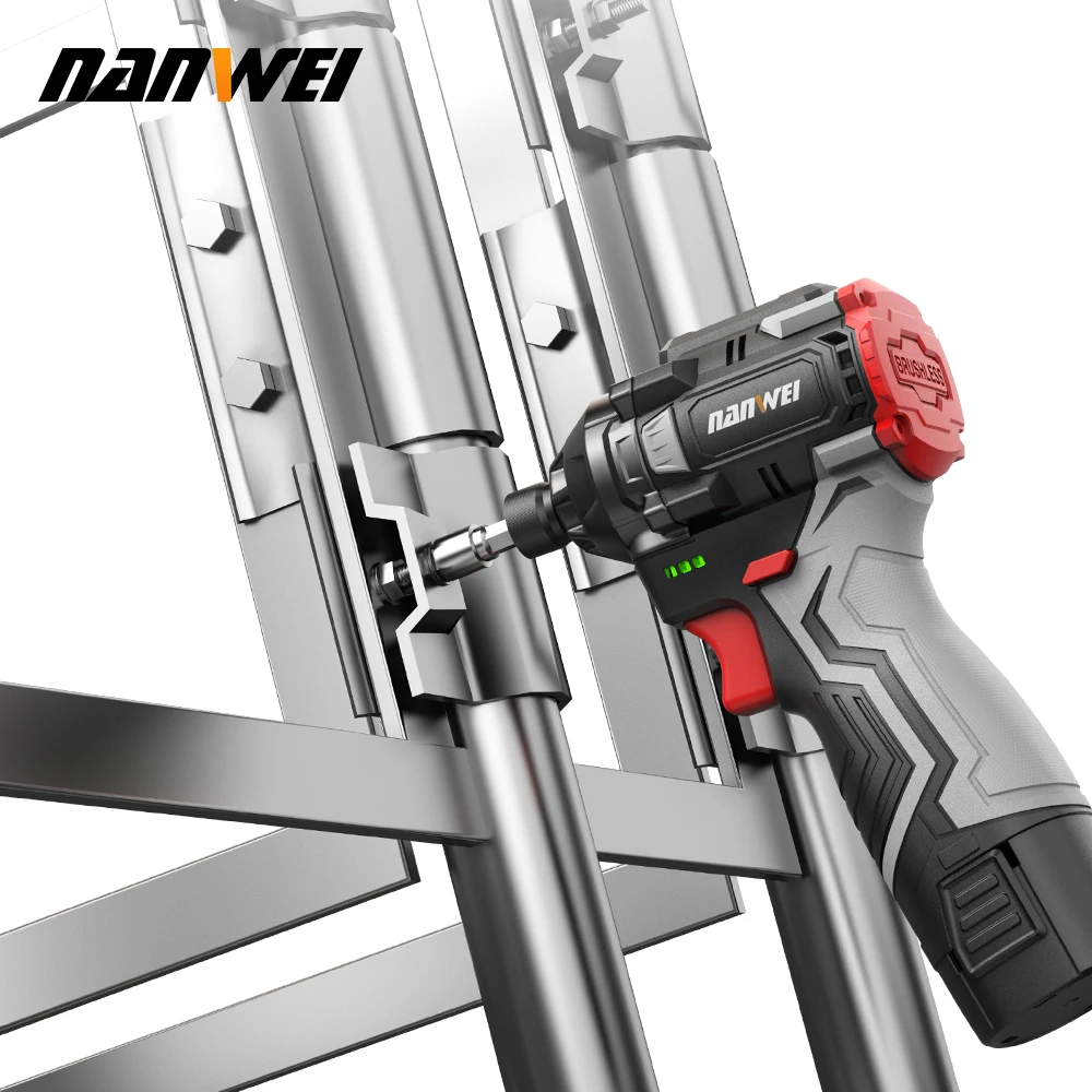 16.8V Brushless Lithium Ion Impact Driver 140N.M Home Use Electric Screwdriver Drill Screwdriver