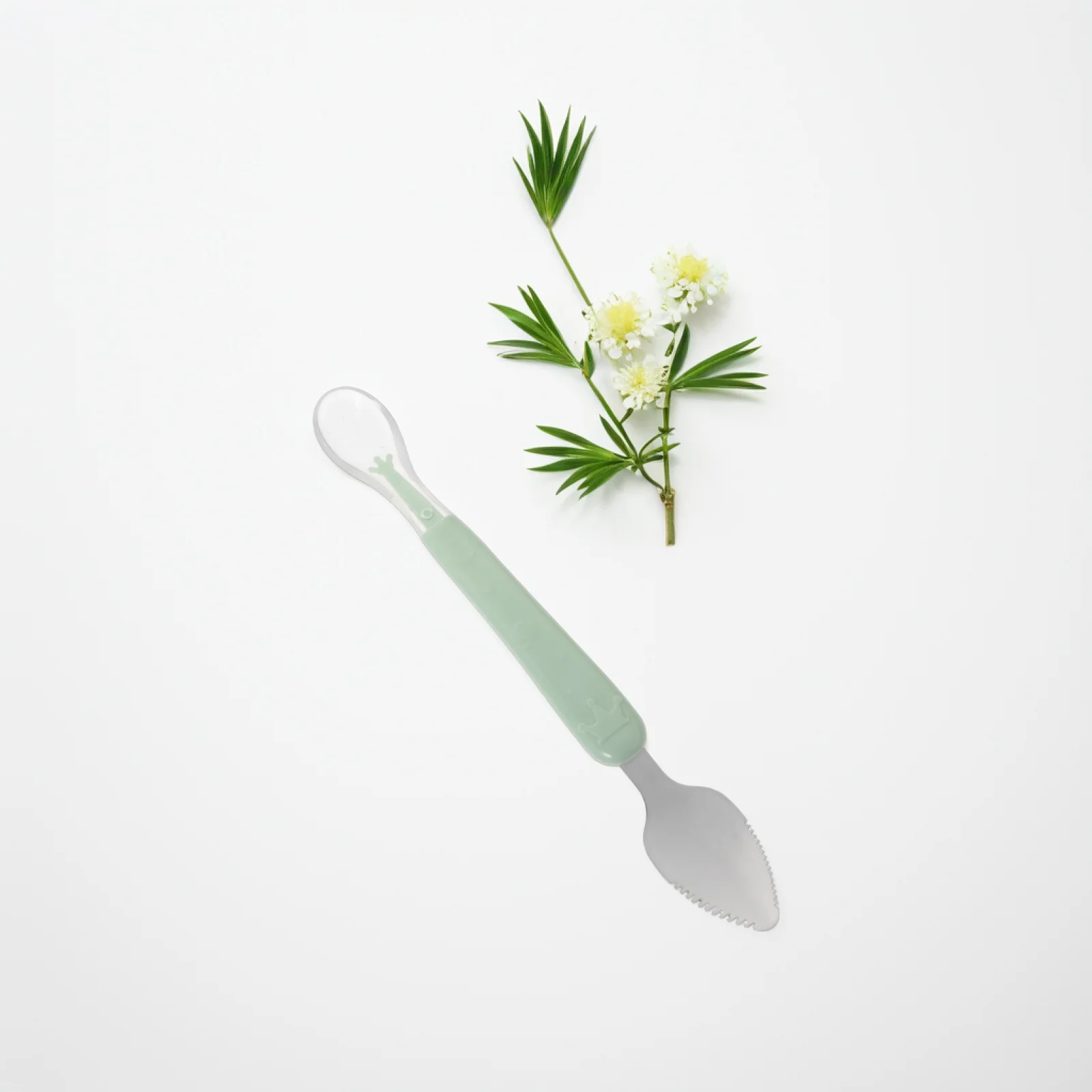 

Baby Feeding Spoon Citrus Fruit Puree Scraping Spoon Serrated Edge Silica Gel Safe Healthy Practical Durability Infant Food