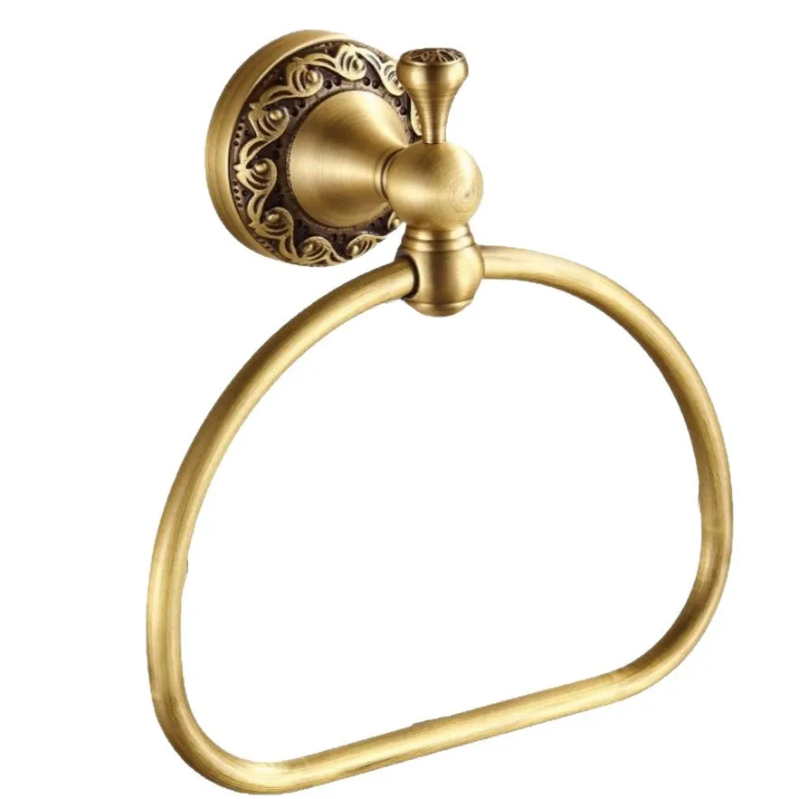 

Полностью медная ретро-стойка для ванной комнаты, набор подвесок для ванной комнаты, вешалка для полотенец, вешалка для полотенец, кольцо для полотенец для ванной комнаты