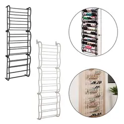 36 Pair Over-the-Door Hanging Shoe Organizer 12 Tier Assembly Shoe Rack