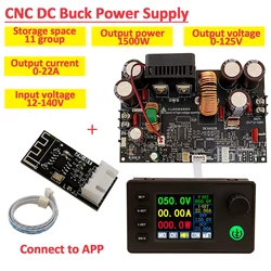 125V 22A 1500W DC przetwornica obniżająca napięcie CNC regulowany stabilizowany regulator zasilania z modułem Bluetooth/USB