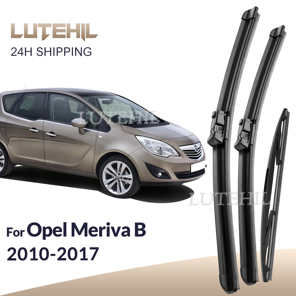 

For Opel Meriva B 2010-2017 2011 2012 2013 2014 Wiper Front & Rear Wiper Blades Windshield Windscreen Window Brushes 28"+22"+16"