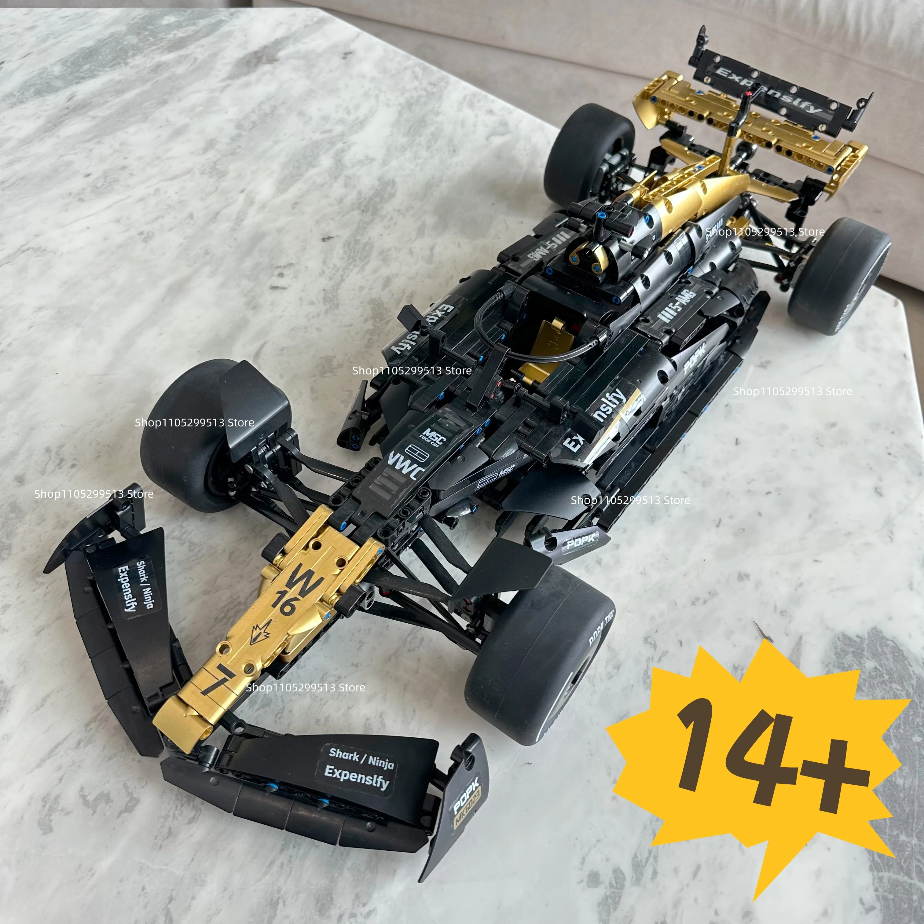 Technics Vehicles APXGP Brad Pitt Racing Car Building Blocks Set 1900PCS MOC Constructor Bricks Adults Children Toys Model Gift