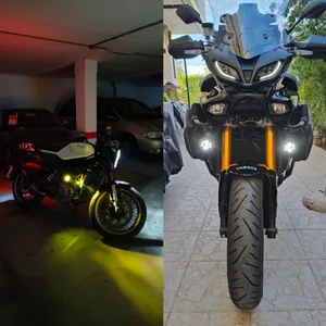 Par 100W Motorcycle Lighthouse Fog Lights LED Auxiliary Light Driving Double Lighthouse Flase Flash Moto Fog Lamp. 8 Main Auxiliary Moto Farols Sales - №4