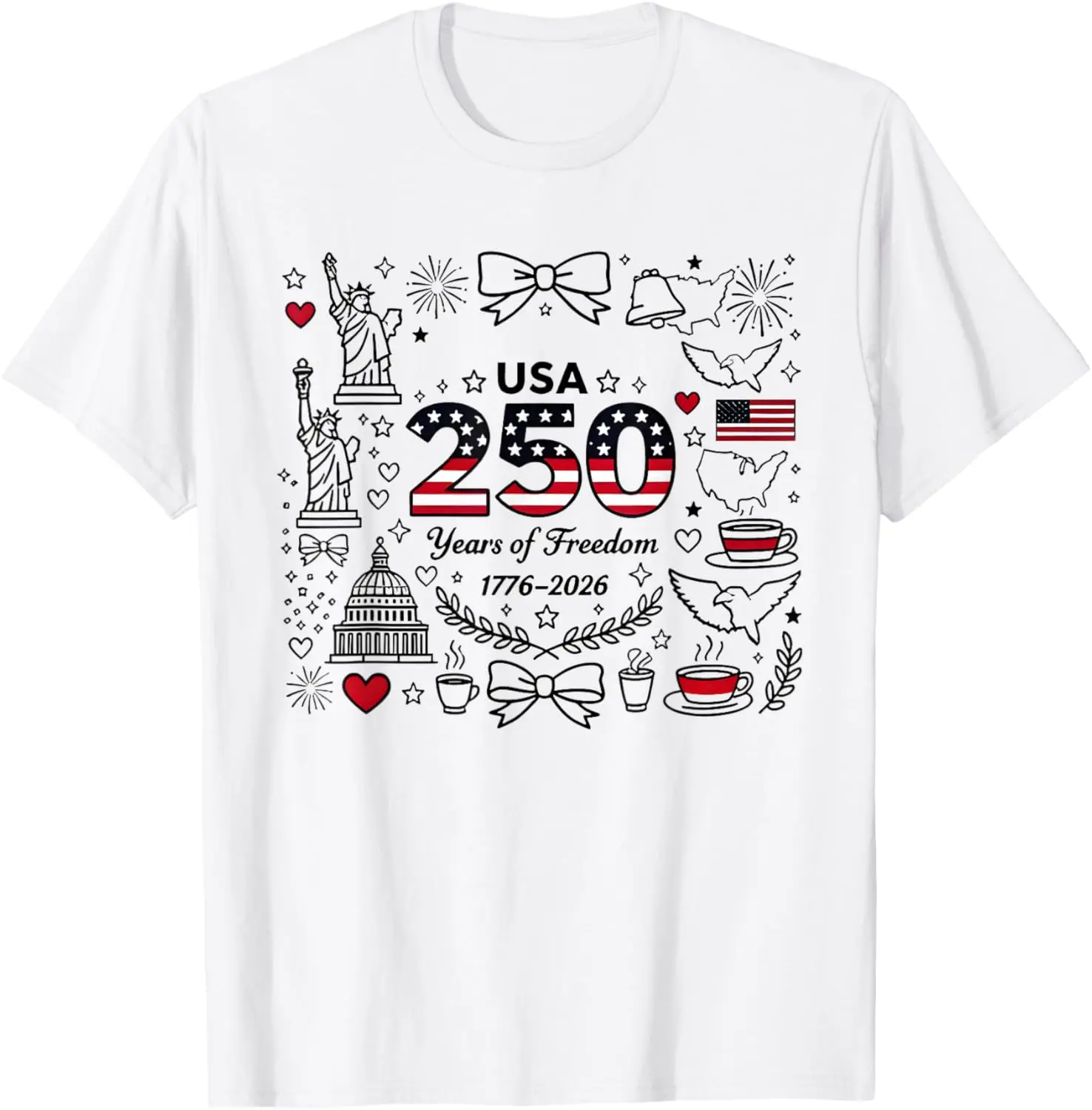 250th American Anniversary Independence 250 Years of Freedom T-Shirt