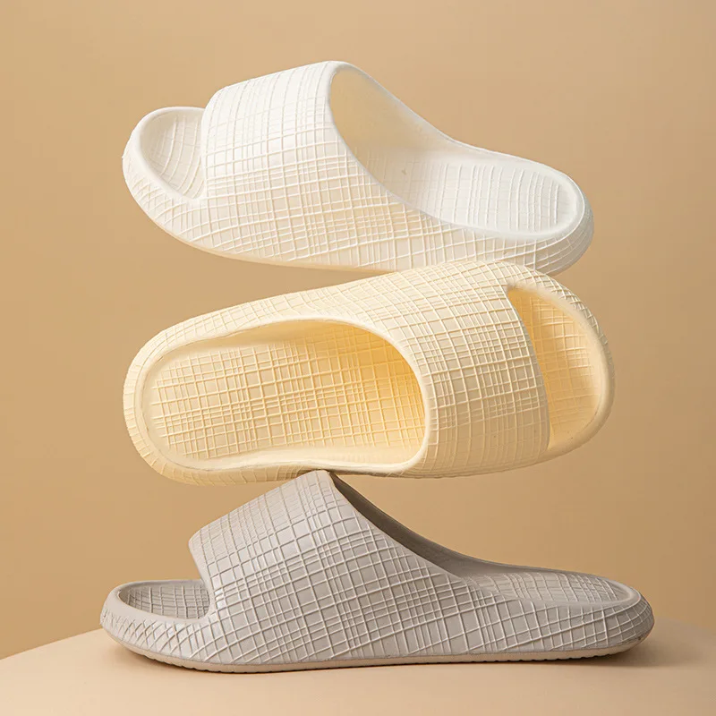 

Shock-absorbing Cushion-feeling Cool Slippers For Women Indoor Home Anti-slip And Silent EVA Slippers For Men
