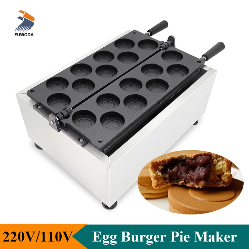 Máquina Eléctrica de acero inoxidable para hacer pasteles, rueda de frijol rojo, huevo, hamburguesa, Waffle, comida callejera, pequeña empresa