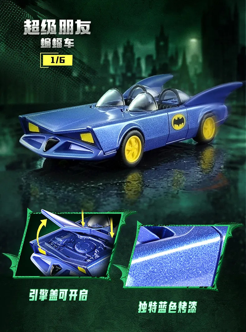 BLOKEES WHEELS Batman E03 Batmobile Casey Putsch 1:64 Spielzeugauto 1997 DC Arkham Justice League Dark Knight Bausatz Actionfigur – Detail 11