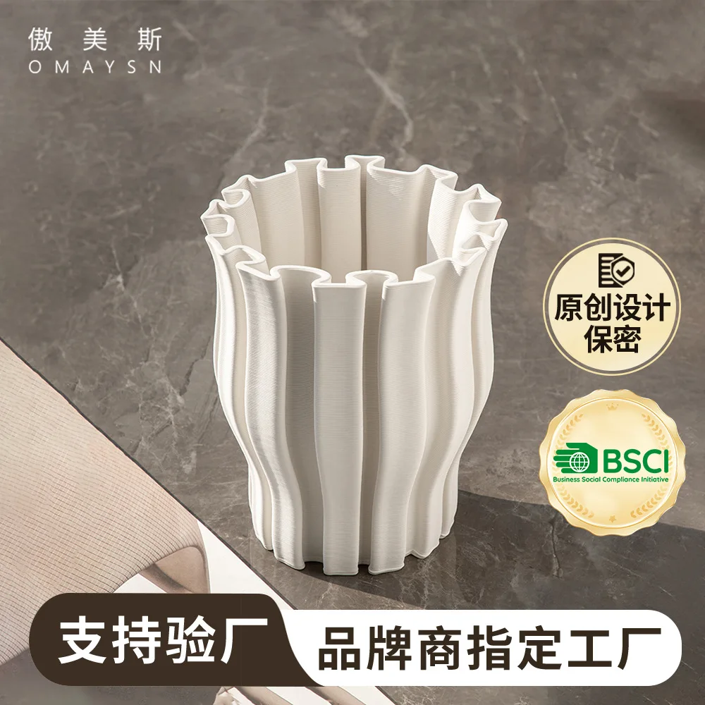 3D printing ceramic vase living room ornament large diameter vase ceramic handicraft
