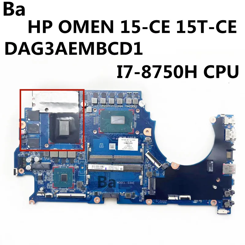 

For HP OMEN 15-CE 15T-CE Motherboard DAG3AEMBCD1 With I7-8750H CPU